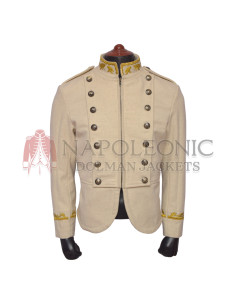 Women Military Band Zipper Wool Coat