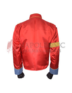 Michael Jackson Red Retro Hussar Military Jacket 2