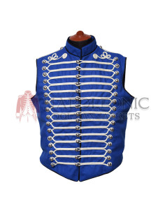 Men's Punk Drummer Parade Hussar Military Waistcoat