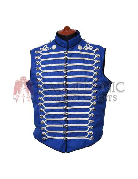 Men's Punk Drummer Parade Hussar Military Waistcoat