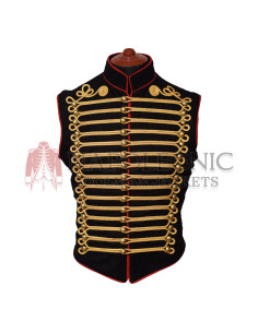 Steampunk Military Black Waistcoat