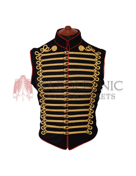 Steampunk Military Black Waistcoat