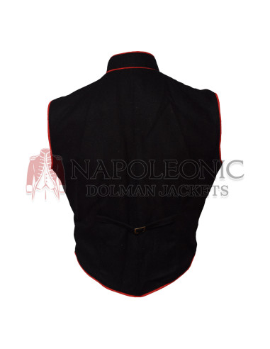 Steampunk Military Black Waistcoat