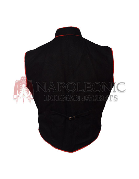 Steampunk Military Black Waistcoat