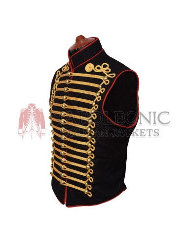 Steampunk Military Black Waistcoat