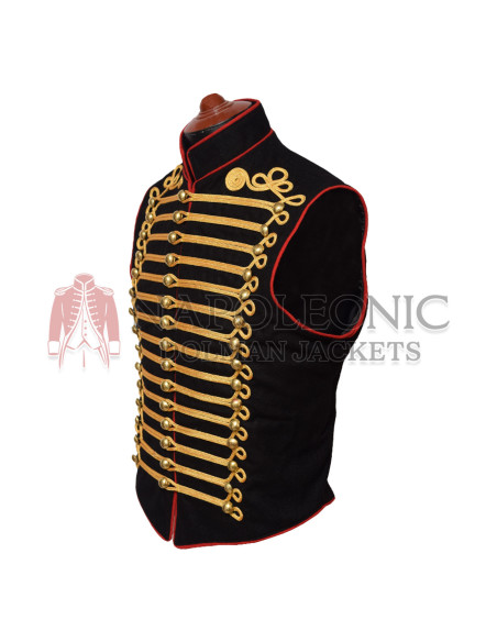 Steampunk Military Black Waistcoat