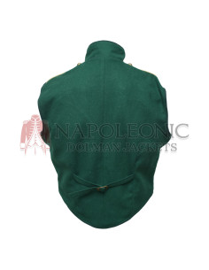 Dull Green Steampunk Hussar Military Waistcoat 2