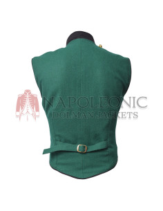Green Steampunk Parade Hussar Military Vest 2