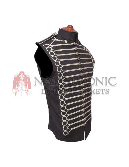 Steampunk Hussar Military Drummer Parade Sleeveless