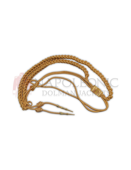High quality ceremonial accessory, this gold-wire aiguillette embodies