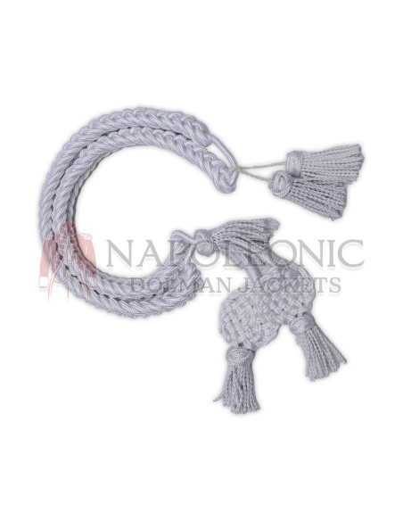 Antique French Shako White Silk Hat Cord