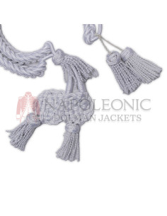 Antique French Shako White Silk Hat Cord 2
