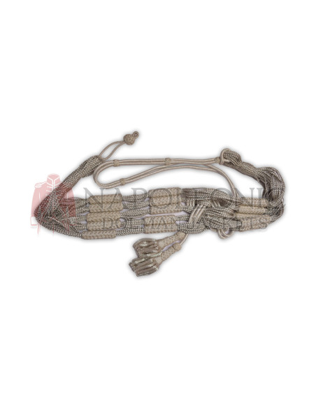 Silver Hussar General Barrel Sash with Silver Ropes
