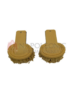 Marching Band Epaulette Board Yellow Silk Fringe