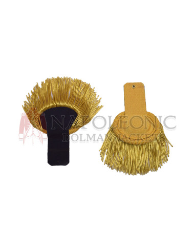 Marching Band Epaulette Board Yellow Silk Fringe