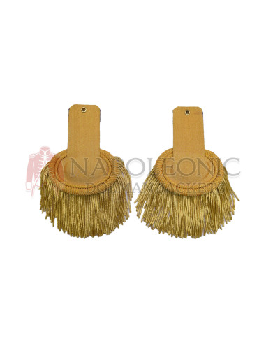 Marching Band Epaulette Board Yellow Silk Fringe