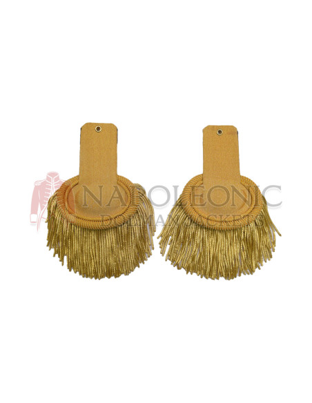 Marching Band Epaulette Board Yellow Silk Fringe