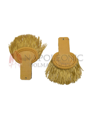 Marching Band Epaulette Board Yellow Silk Fringe