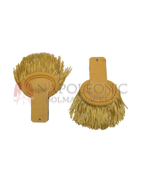Marching Band Epaulette Board Yellow Silk Fringe