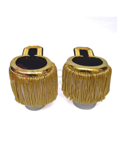 Gold Black Moon Shoulder Epaulettes