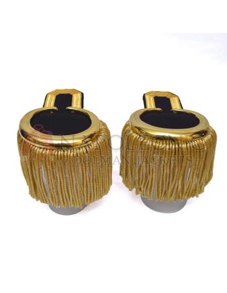 Gold Black Moon Shoulder Epaulettes