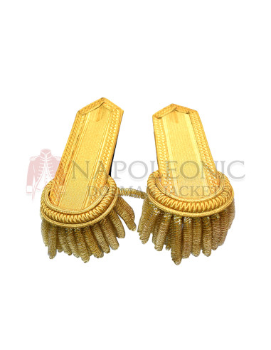Shoulder Epaulettes Gold Bullion Board with Gold Fringe