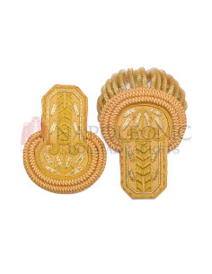 Gold Bullion Hand Embroidery Officer Epaulettes