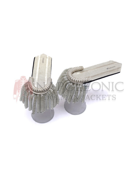 Silver Bullion 42nd Officer Jacket Epaulets