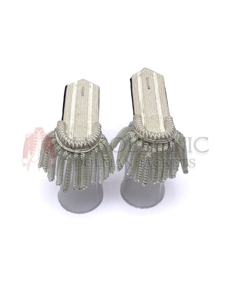 Silver Bullion 42nd Officer Jacket Epaulets