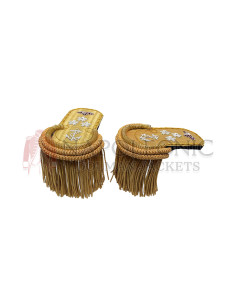 Gold Bullion Shoulder Epaulette Star Pair