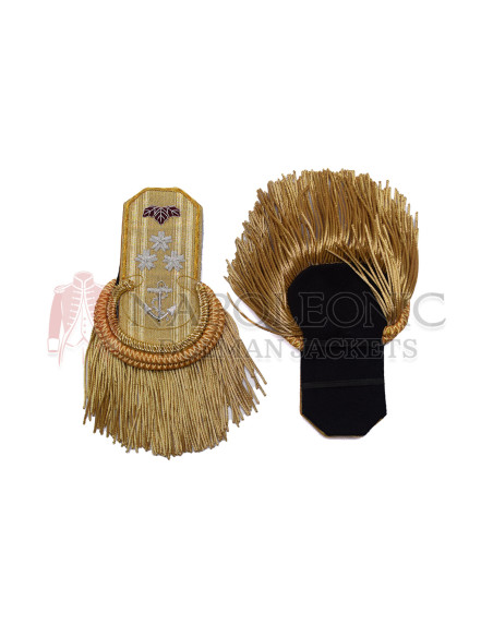 Gold Bullion Shoulder Epaulette Star Pair