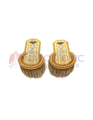Gold Bullion Shoulder Epaulette Star Pair
