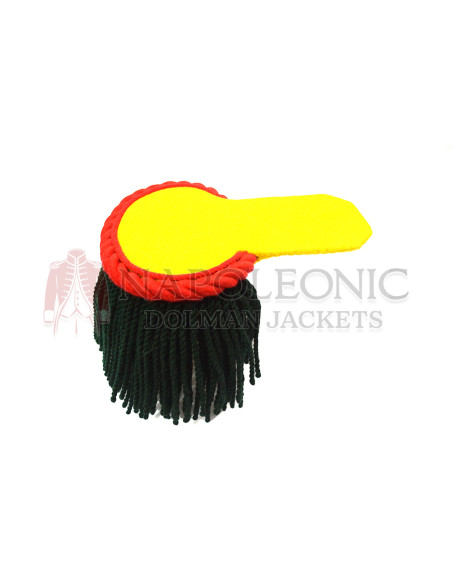 Yellow Wool Shoulder Green Epaulette Pair