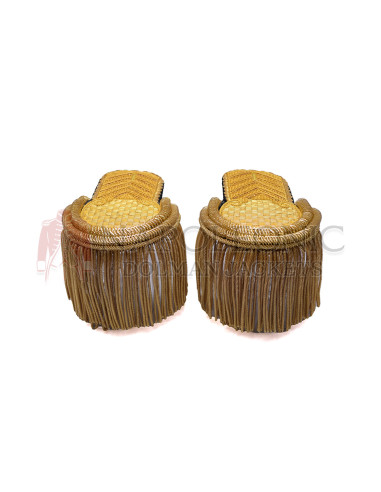Gold Bullion Hand-Embroidered Officer Epaulettes