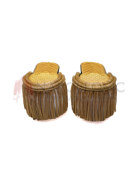 Gold Bullion Hand-Embroidered Officer Epaulettes