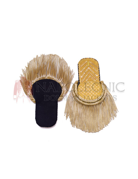 Gold Bullion Hand-Embroidered Officer Epaulettes