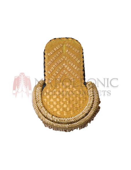 Gold Bullion Hand-Embroidered Officer Epaulettes