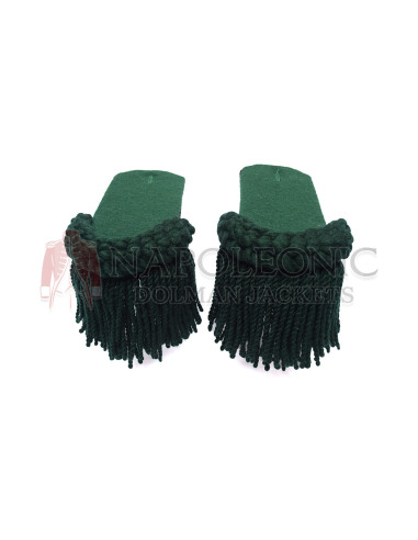 Dark Green Wool Shoulder Epaulette Pair