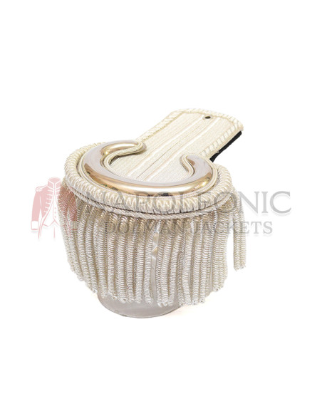 Silver Bullion Shoulder Epaulettes Moon Style