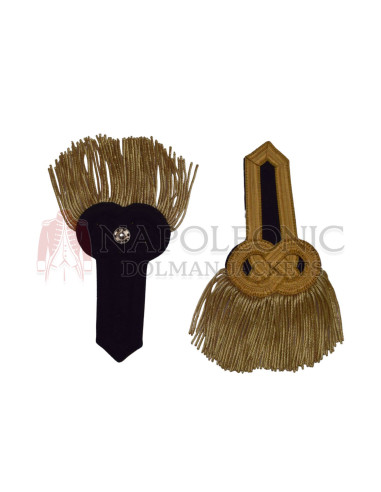 Black Gold Marching Band Shoulder Epaulettes
