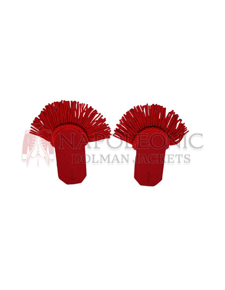 Red Wool Shoulder Epaulette Pair