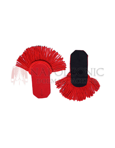 Red Wool Shoulder Epaulette Pair