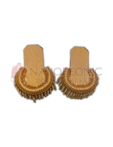 Distinguished military adornment, these epaulettes radiate opulence, t