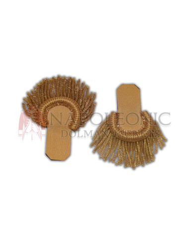 Distinguished military adornment, these epaulettes radiate opulence, t