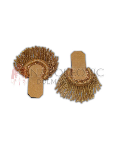 Distinguished military adornment, these epaulettes radiate opulence, t