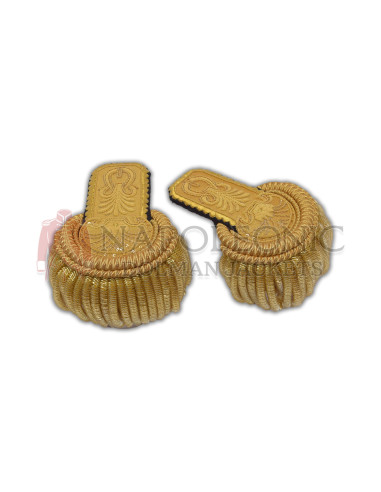 Hand Embroidery Gold Bullion Officer Epaulettes
