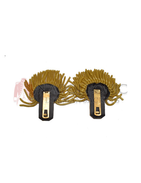 Gold Bullion Gray Touch Shoulder Epaulettes