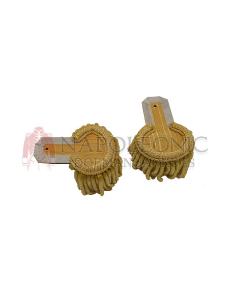 Gold Bullion Gray Touch Shoulder Epaulettes
