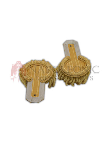 Gold Bullion Gray Touch Shoulder Epaulettes