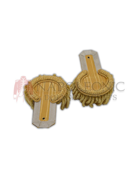 Gold Bullion Gray Touch Shoulder Epaulettes